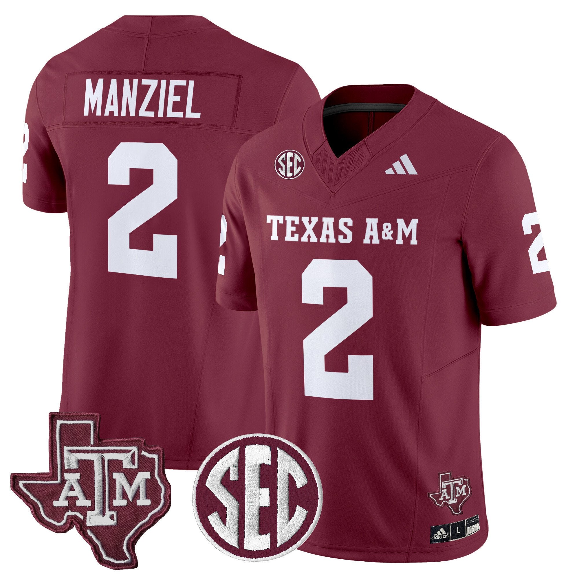 Johnny Manziel Jersey #2 Texas A&M Aggies 2025 Vapor Stitched Maroon