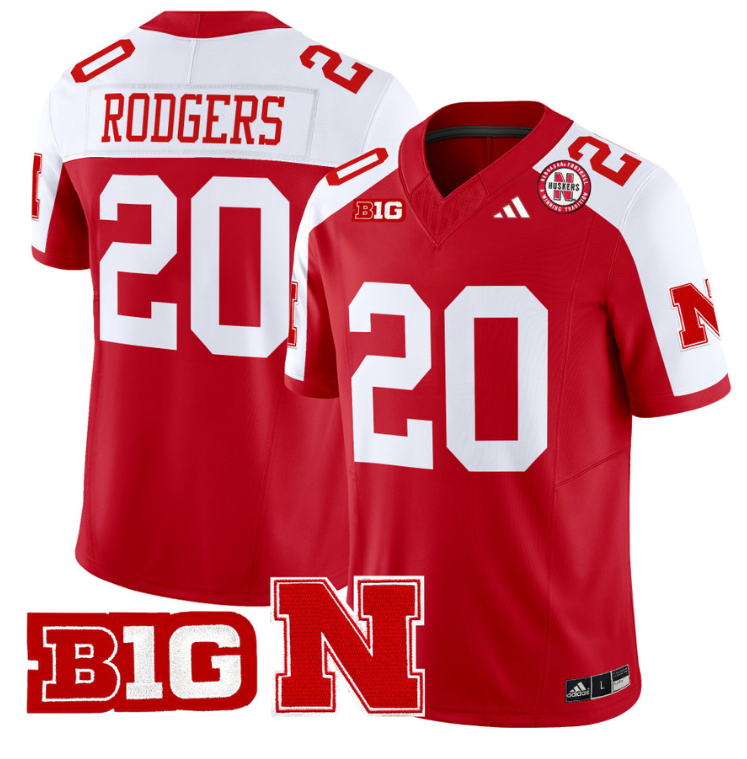 Johnny Rodgers Jersey #20 Nebraska Cornhuskers Vapor Limited Football Scarlet Alternate