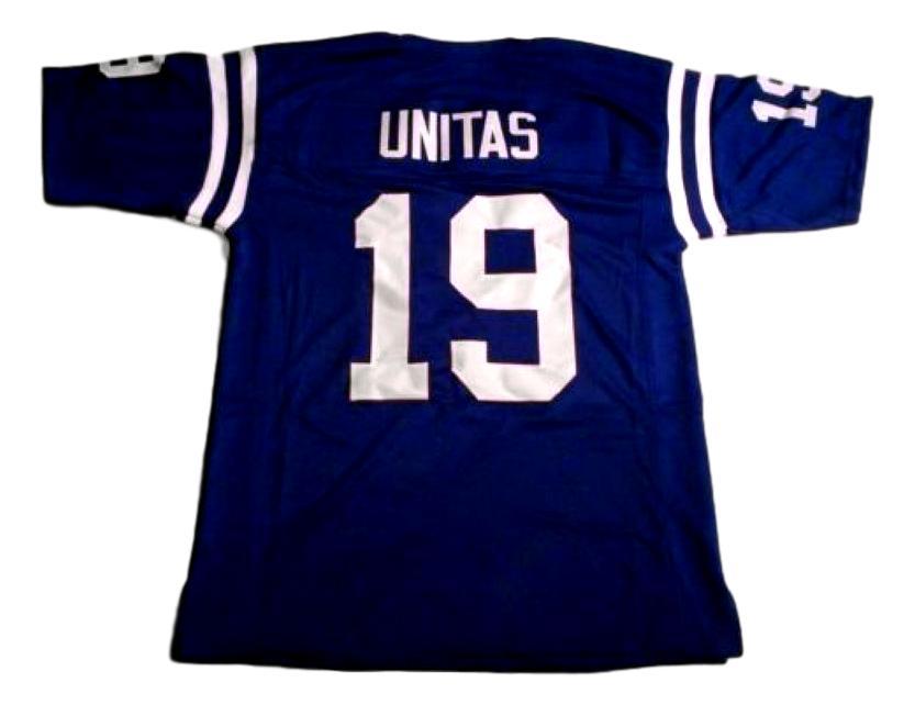 Johnny Unitas CUSTOM STITCHED Unsigned Football Jersey Blue