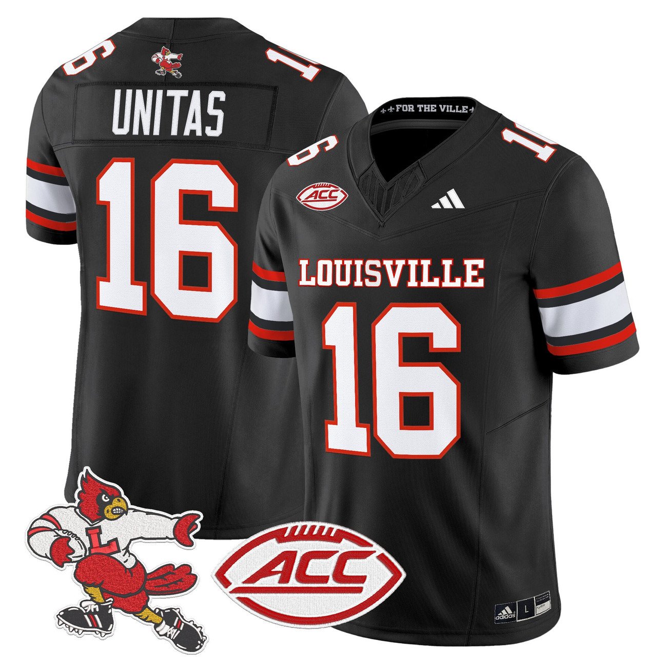 Johnny Unitas Jersey #16 Louisville Cardinals 2025 Vapor Limited Stitched