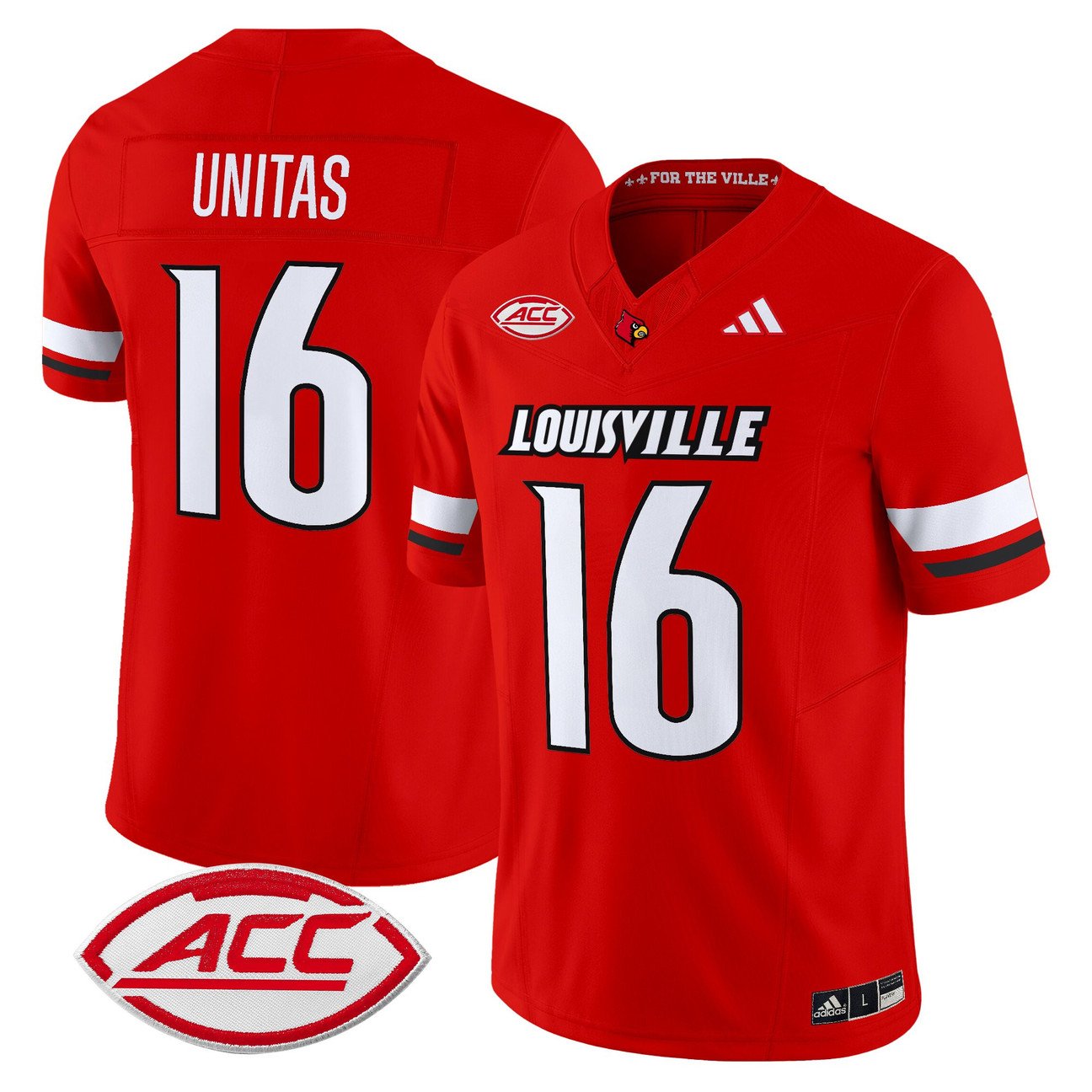 Johnny Unitas Jersey #16 Louisville Cardinals 2025 Vapor Limited Stitched