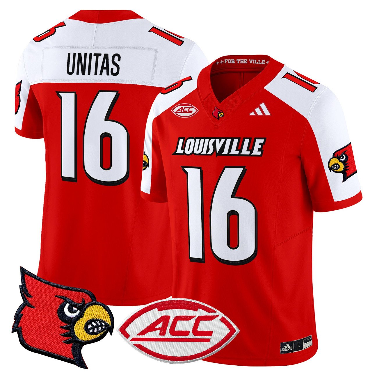 Johnny Unitas Jersey #16 Louisville Cardinals 2025 Vapor Limited Stitched