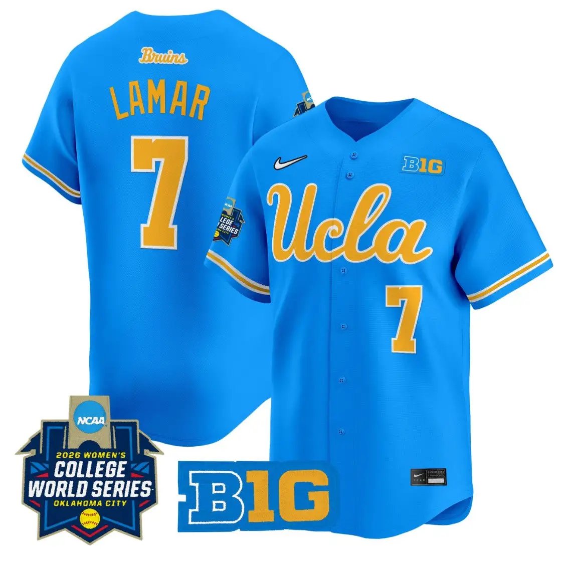 Jolyna Lamar Jersey #7 UCLA Bruins Softball 2026 World Series Stitched