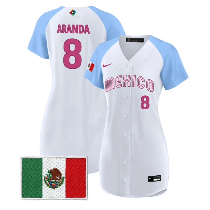 Jonathan Aranda Jersey #8 Mexico 2026 World Baseball Dress Stitched