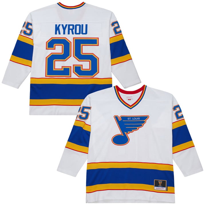 Jordan Kyrou Jersey #25 St. Louis Blues Throwback 1990-91 Power Play Stitched