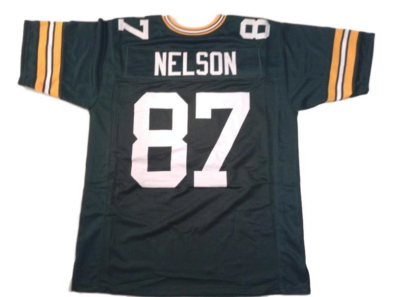 Jordy Nelson CUSTOM STITCHED Unsigned Football Jersey Green