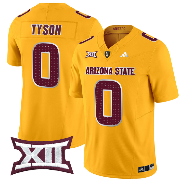 Jordyn Tyson Jersey #0 Arizona State Sun Devils 2024 Vapor Limited Gold