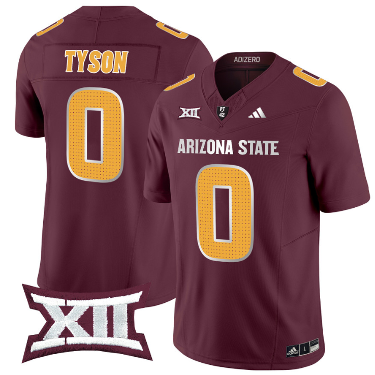 Jordyn Tyson Jersey #0 Arizona State Sun Devils 2024 Vapor Limited Maroon