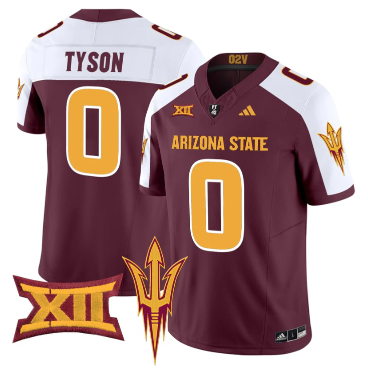 Jordyn Tyson Jersey #0 Arizona State Sun Devils 2025 Vapor Stitched