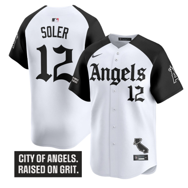Jorge Soler Jersey #12 Los Angeles Angels Gothic Halo Edition Stitched
