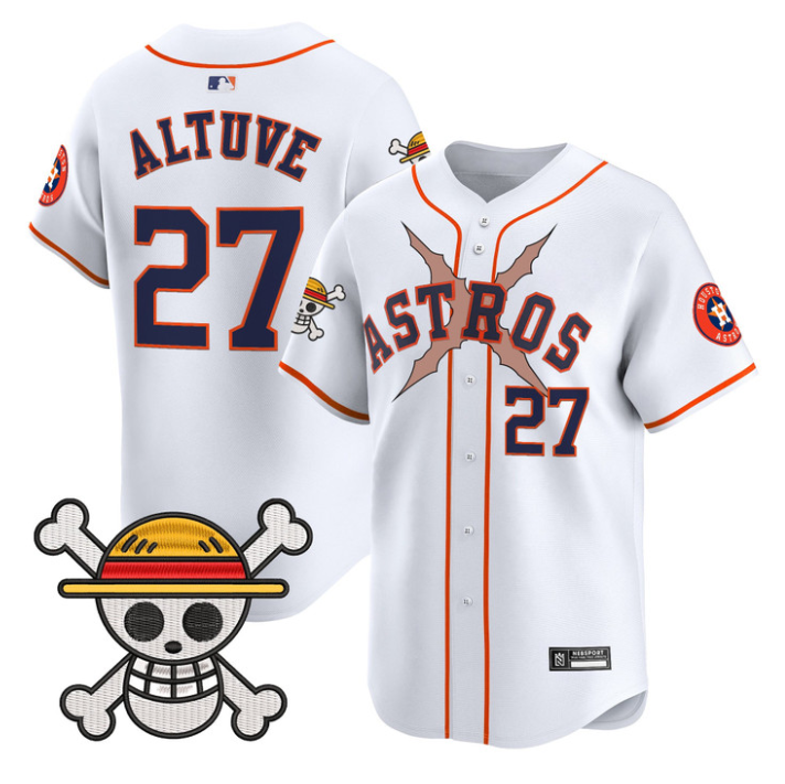 José Altuve Jersey #27  Houston Astros One Piece 2025 Limited Stitched White