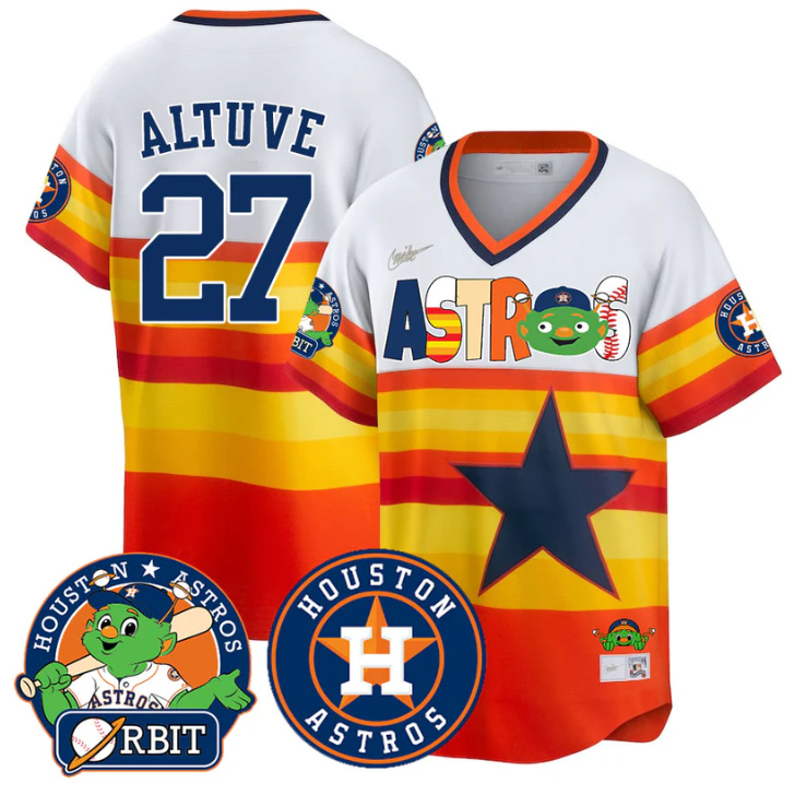 José Altuve Jersey #27 Houston Astros Orbit Vapor Premier Limited Stitched Cooperstown