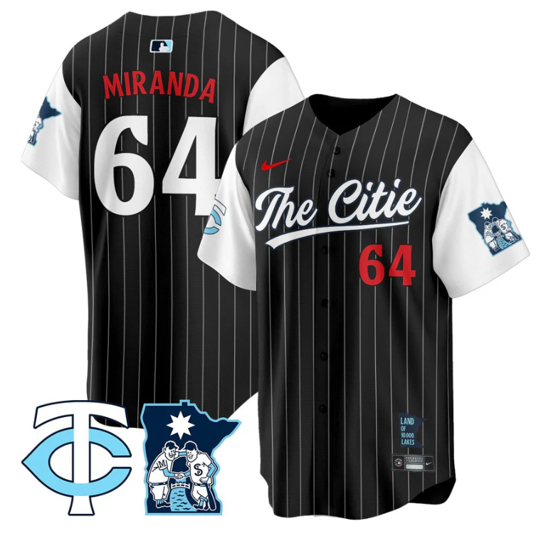 Jose Miranda Jersey #64 Minnesota Twins 2025 City Connect Concept Stitched Black