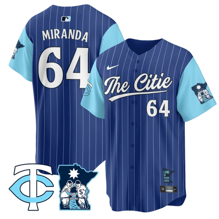 Jose Miranda Jersey #64 Minnesota Twins 2025 City Connect Concept Stitched Royal