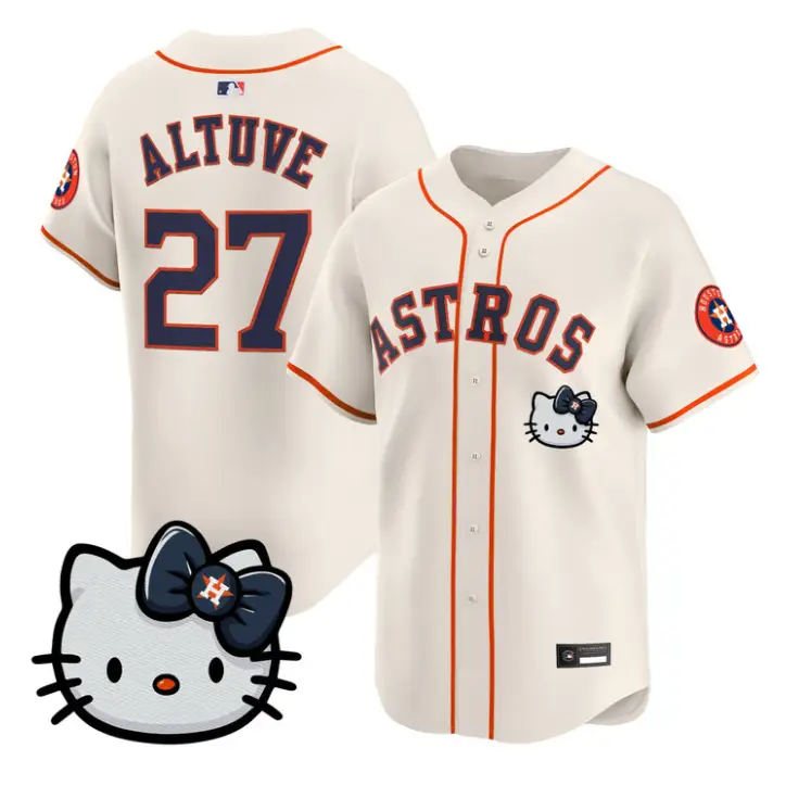 José Altuve Jersey #27 Houston Astros Hello Kitty Premier Stitched