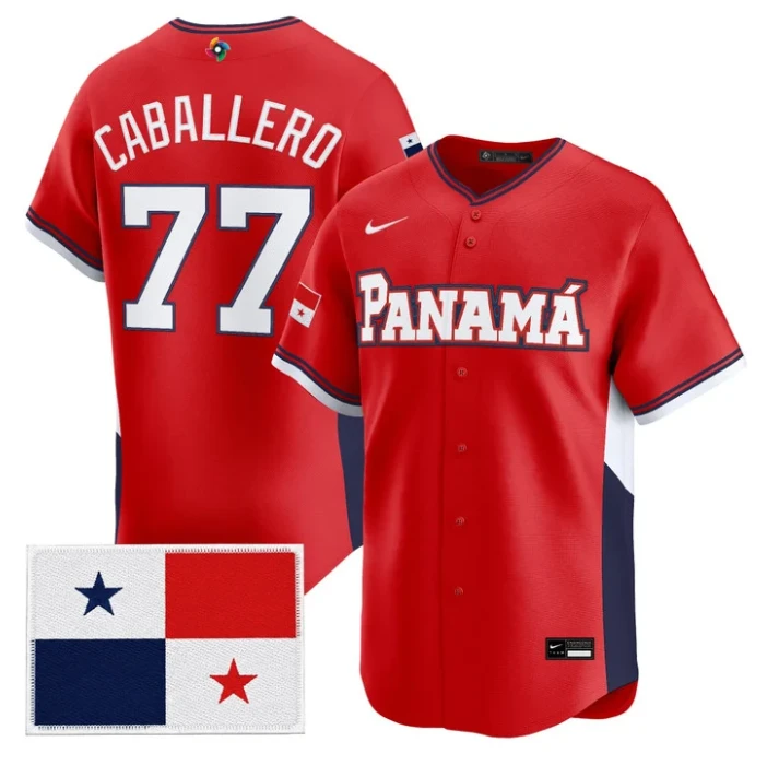 José Caballero Jersey #77 Team Panama 2026 World Baseball Classic Stitched