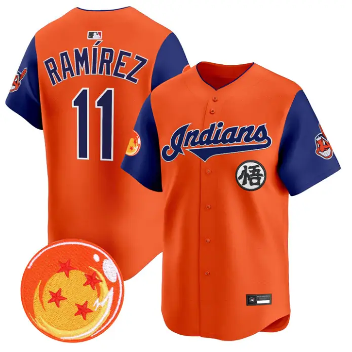 José Ramírez Jersey #11 Cleveland Indians Dragon Ball Premier Stitched