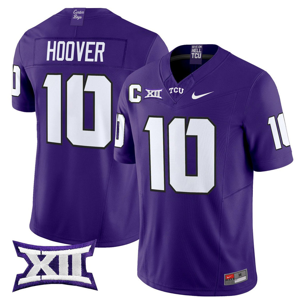 Josh Hoover Jersey #10 TCU Horned Frogs 2025 Vapor Limited Stitched Purple