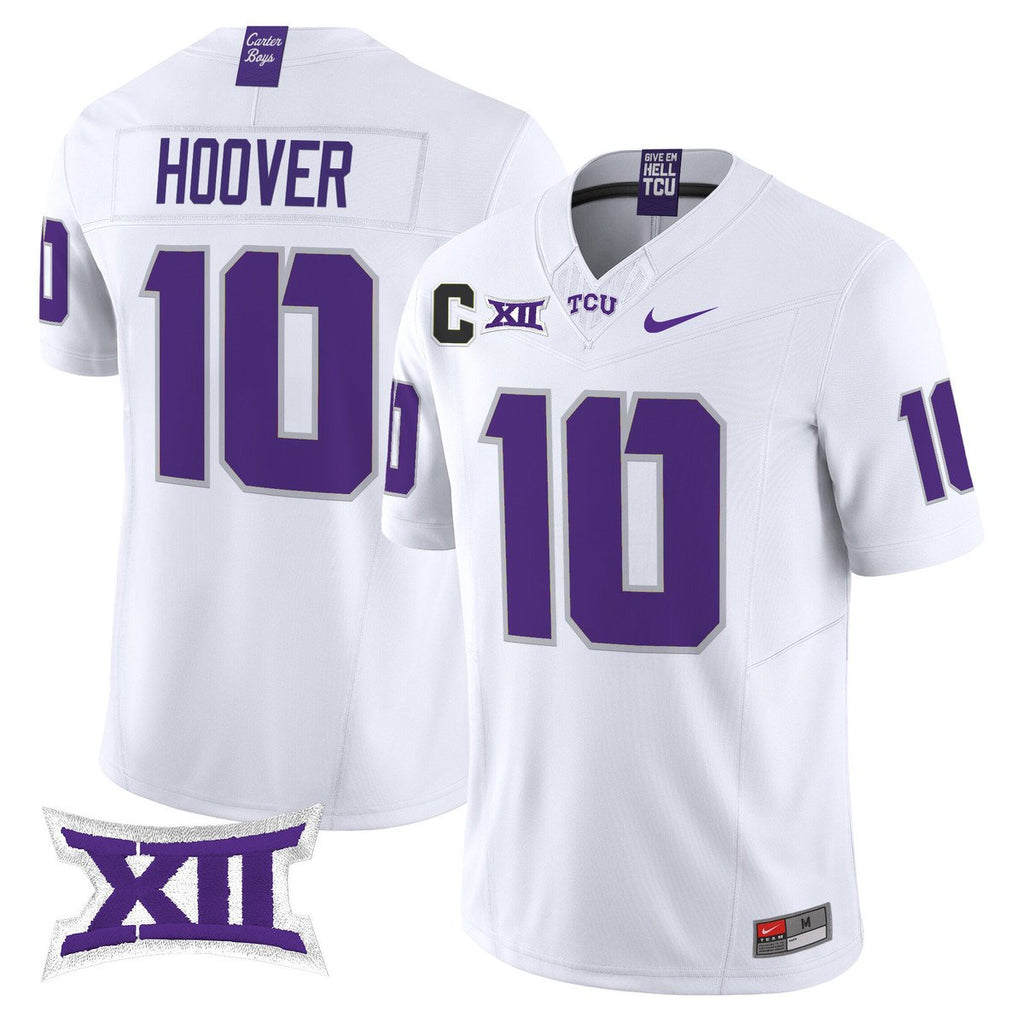 Josh Hoover Jersey #10 TCU Horned Frogs 2025 Vapor Limited Stitched White