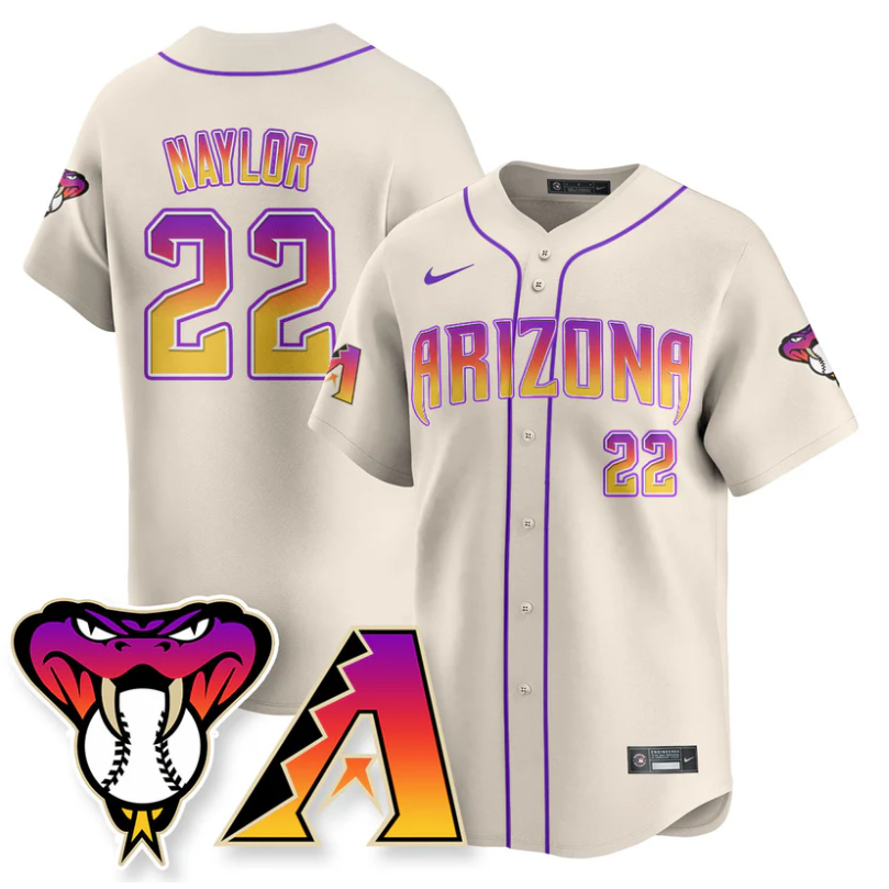 Josh Naylor Jersey #22 Arizona Diamondbacks 2025 City Connect Concept Stitched Cream