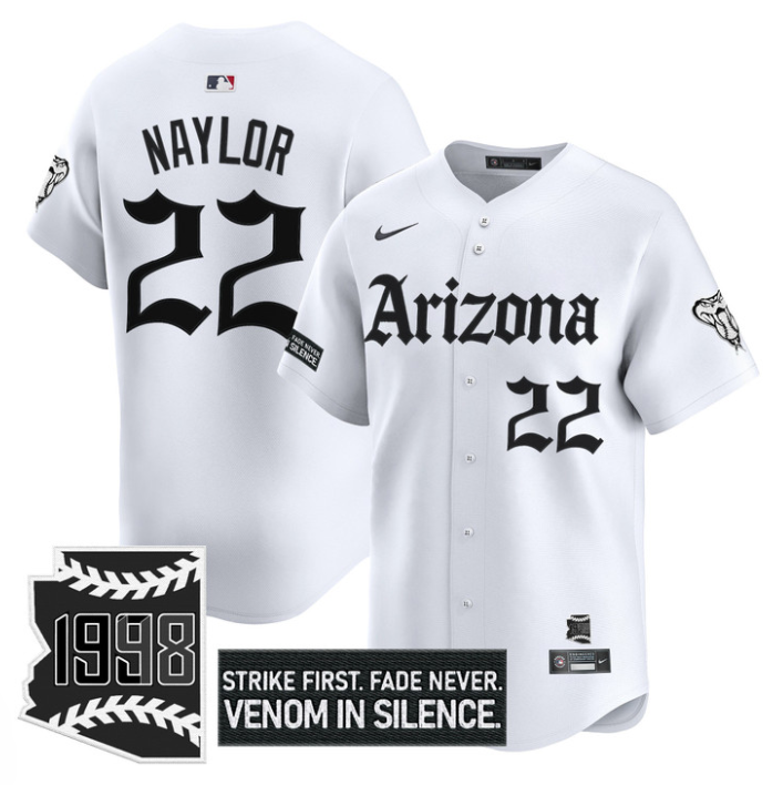 Josh Naylor Jersey #22 Arizona Diamondbacks Gothic Desert Fang Edition White