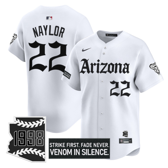 Josh Naylor Jersey #22 Arizona Diamondbacks Gothic Desert Fang Edition White
