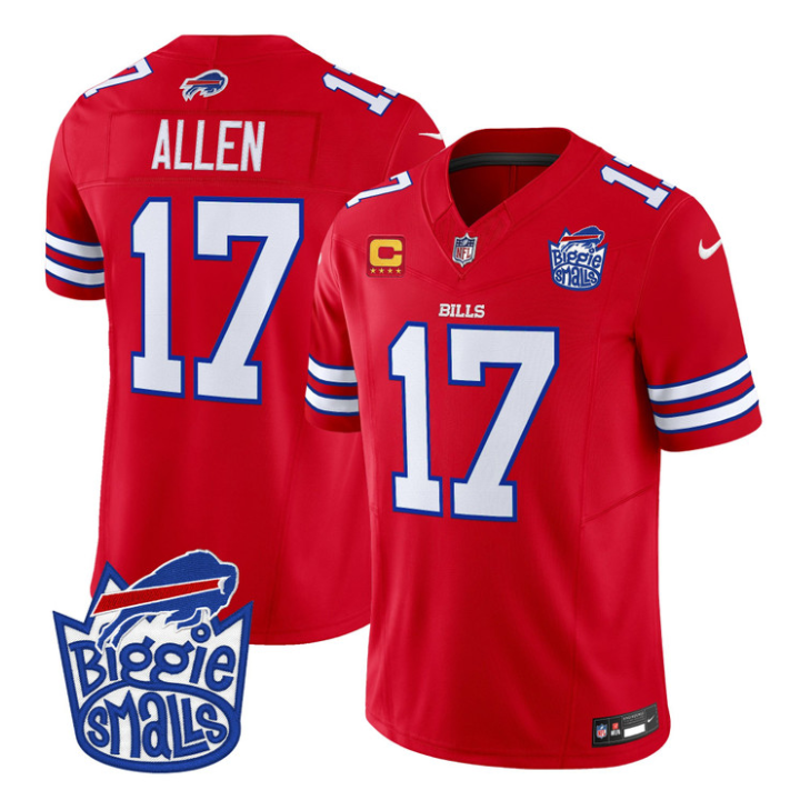 Josh Allen Jersey #17 Biggie Smalls Patch Vapor Limited Stitched