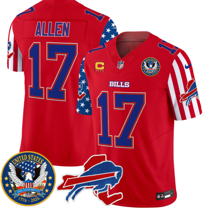 Josh Allen Jersey #17 Bills America 250 Edition Vapor Limited Stitched