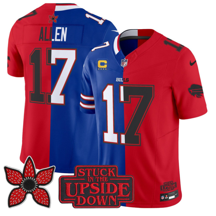 Josh Allen Jersey #17 Upside Down Edition Vapor Limited Stitched