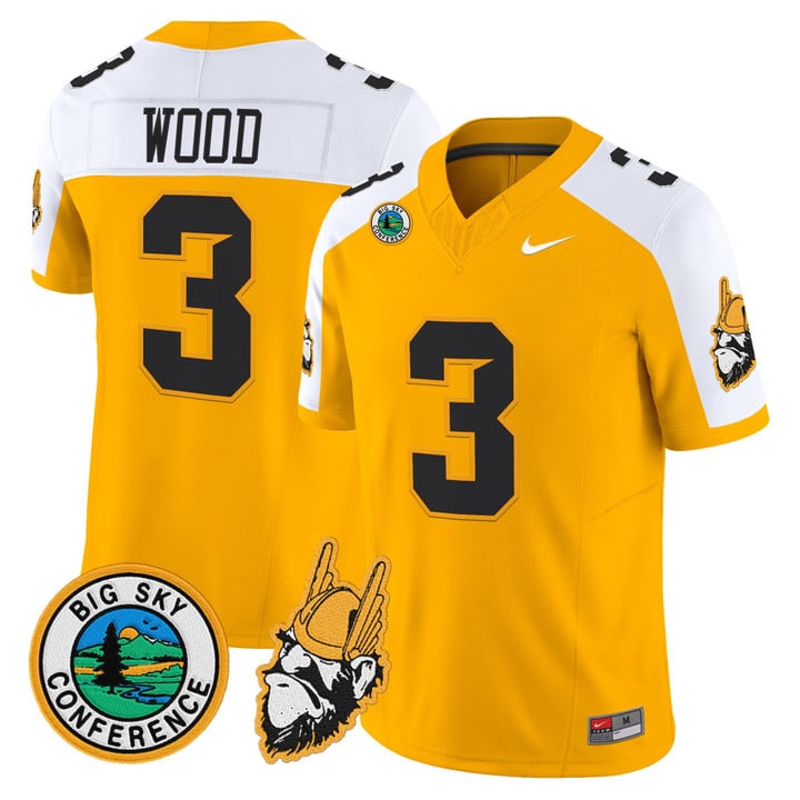 Joshua Wood Jersey #3 Idaho Vandals 1975 Throwback Limited Stitched Gold Alter