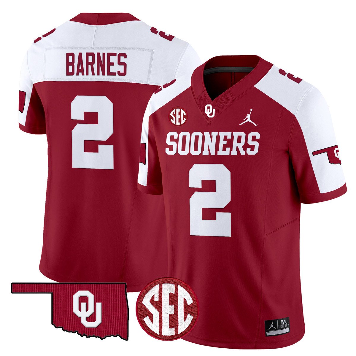 Jovantae Barnes Jersey #2 Oklahoma Sooners 2025 Limited Stitched Alter