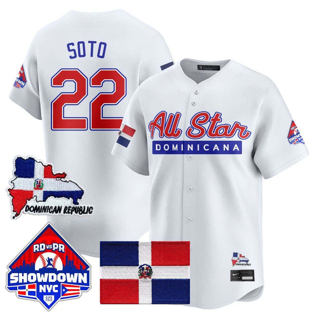 Juan Soto Jersey #22 Dominican Republic Baseball All-Star 2025 White