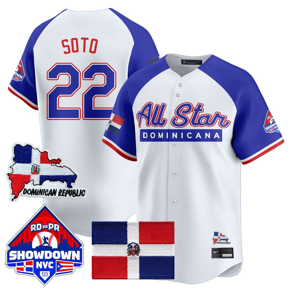 Juan Soto Jersey #22 Dominican Republic Baseball All-Star 2025 White Alter