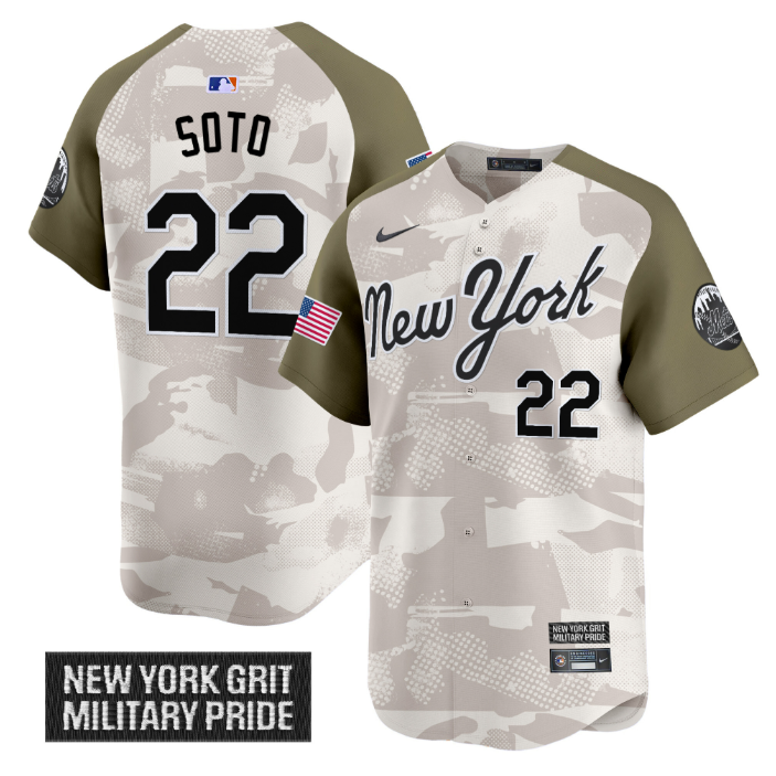 Juan Soto Jersey #22 New York Mets 2025 Armed Forces Day Vapor Stitched Alternate