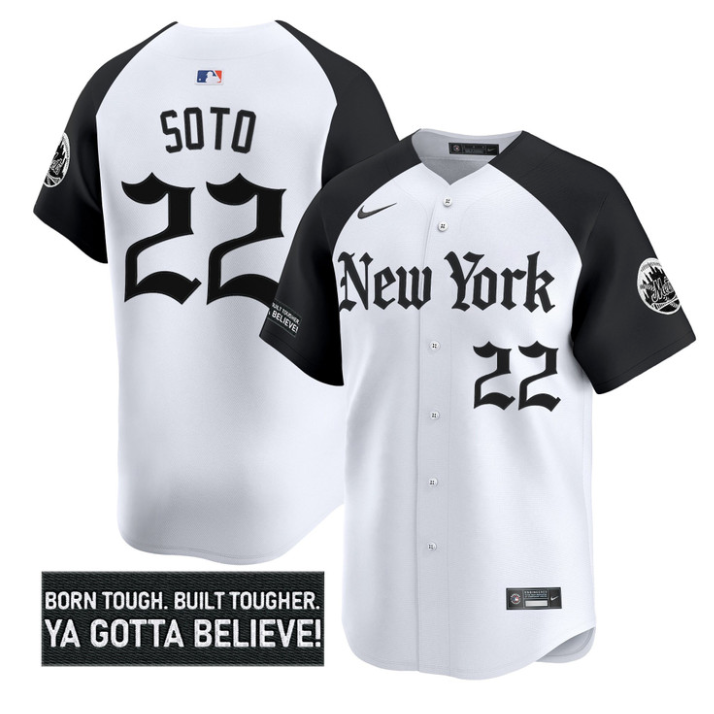 Juan Soto Jersey #22 New York Mets Gothic Borough Edition Stitched