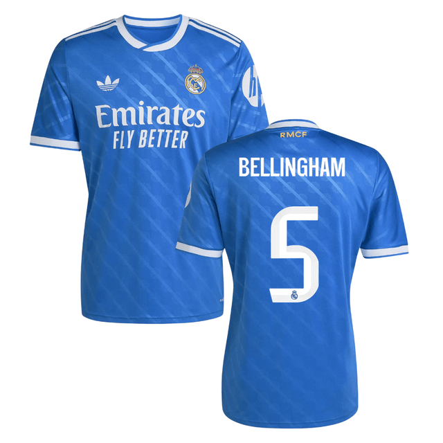 Jude Bellingham #5 Real Madrid 2025-26 Third Match Jersey – Blue