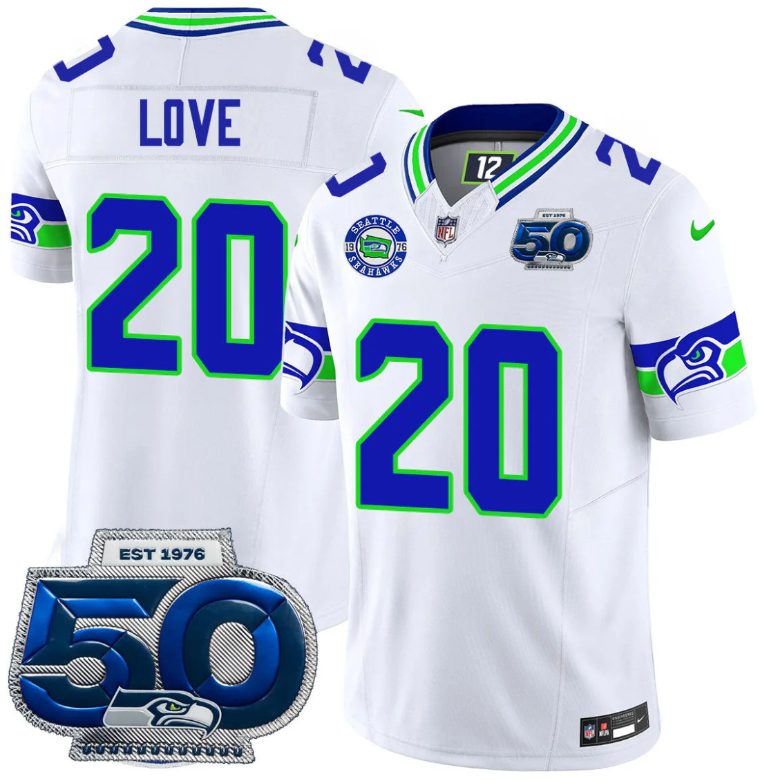 Julian Love Jersey #20 50th Season Vapor Limited All Stitched