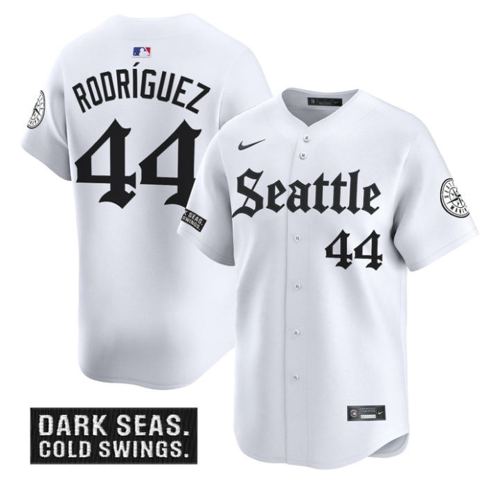Julio Rodríguez Jersey #44 Seattle Mariners Deep Sea Gothic Edition Limited Stitched White