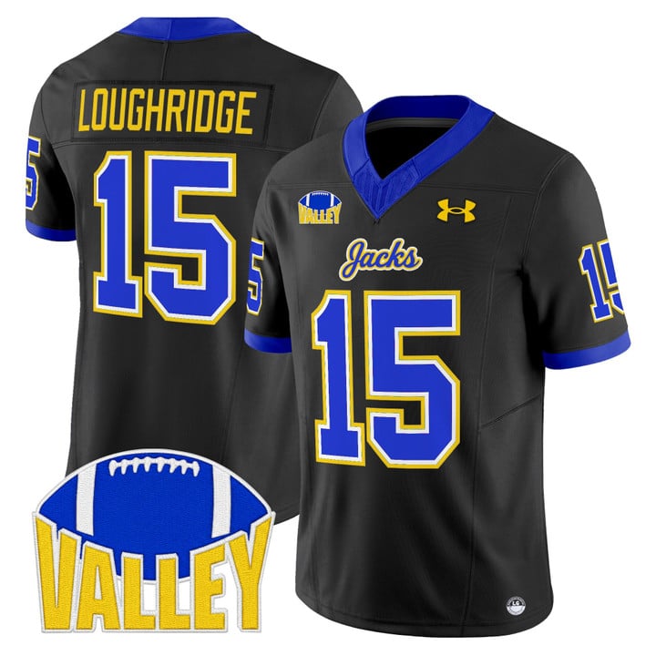 Julius Loughridge Jersey #15 South Dakota State Jackrabbits 2025 Stitched Black