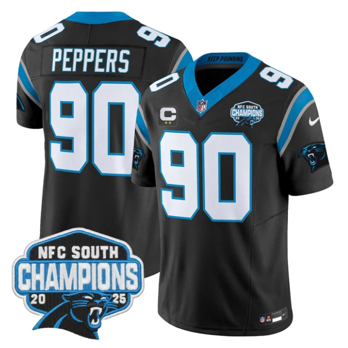 Julius Peppers Jersey #90 NFC South Division Champions 2025 Stitched Black