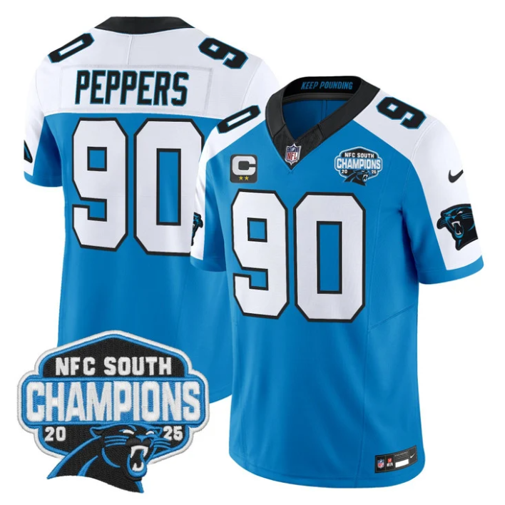 Julius Peppers Jersey #90 NFC South Division Champions 2025 Stitched Blue Alternate