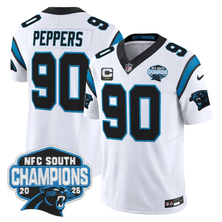 Julius Peppers Jersey #90 NFC South Division Champions 2025 Stitched White