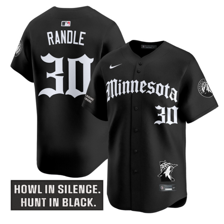 Julius Randle Jersey #30 Minnesota Timberwolves Gothic North Howl Edition Black