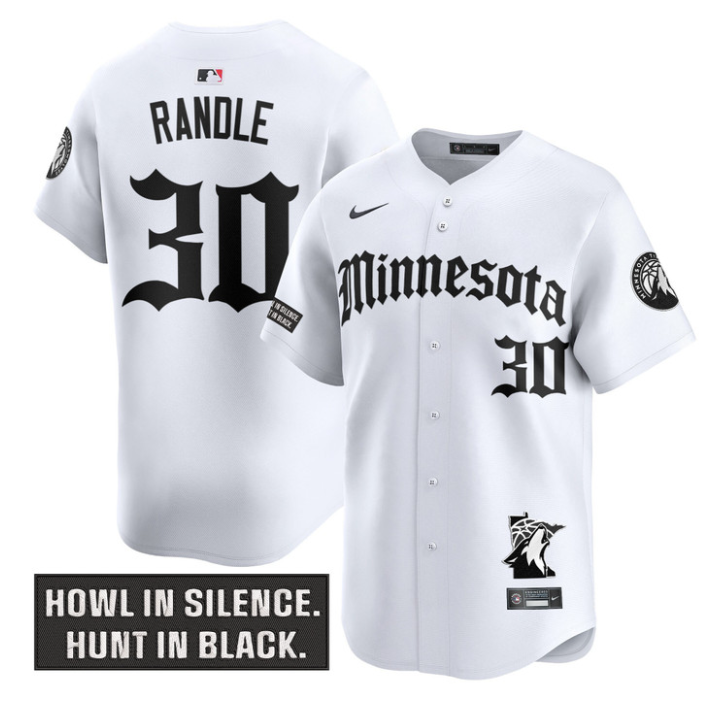 Julius Randle Jersey #30 Minnesota Timberwolves Gothic North Howl Edition White