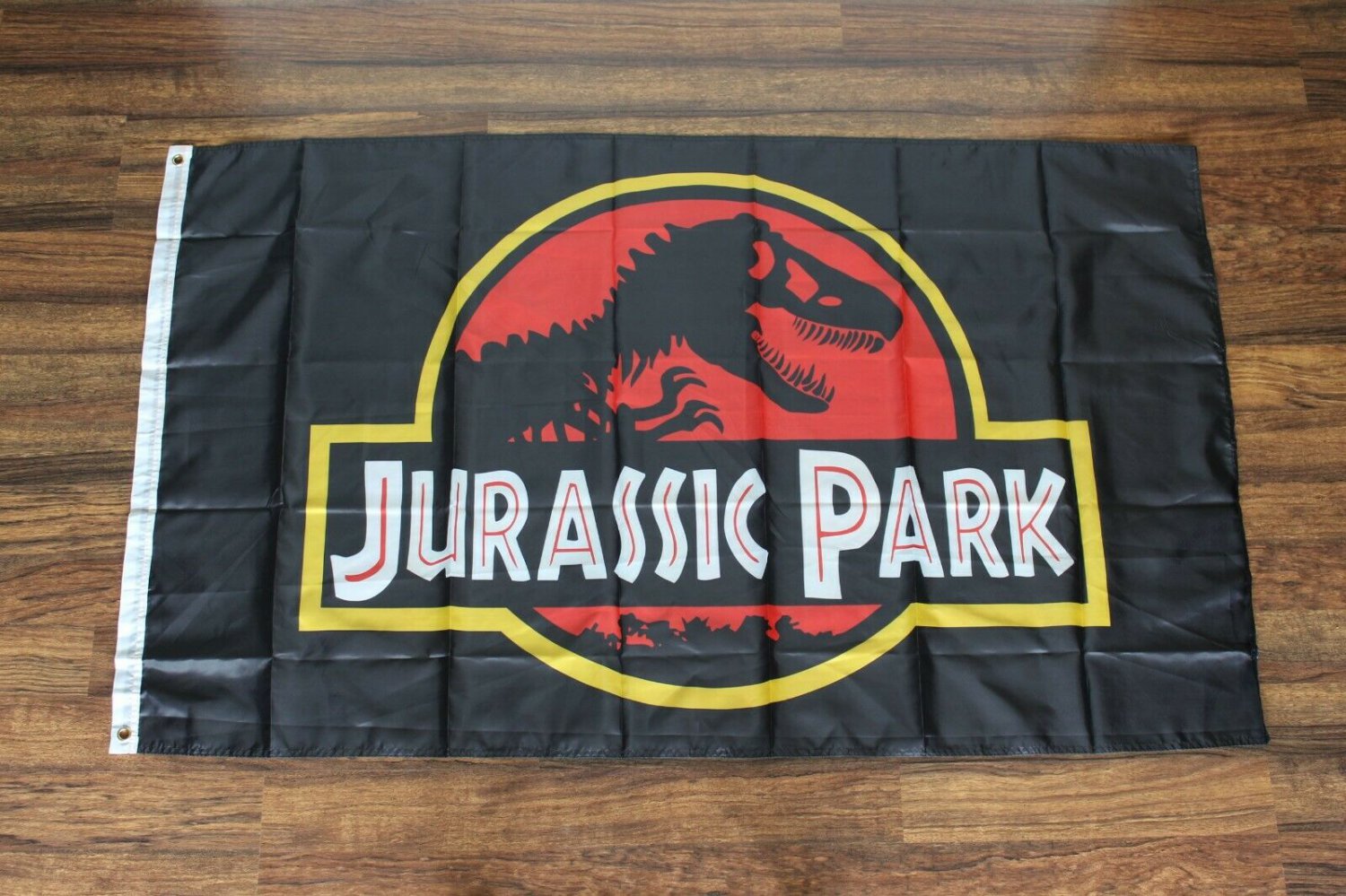 Jurassic Park Banner Flag 3x5ft Movie Film Dinosaur Logo Man Cave