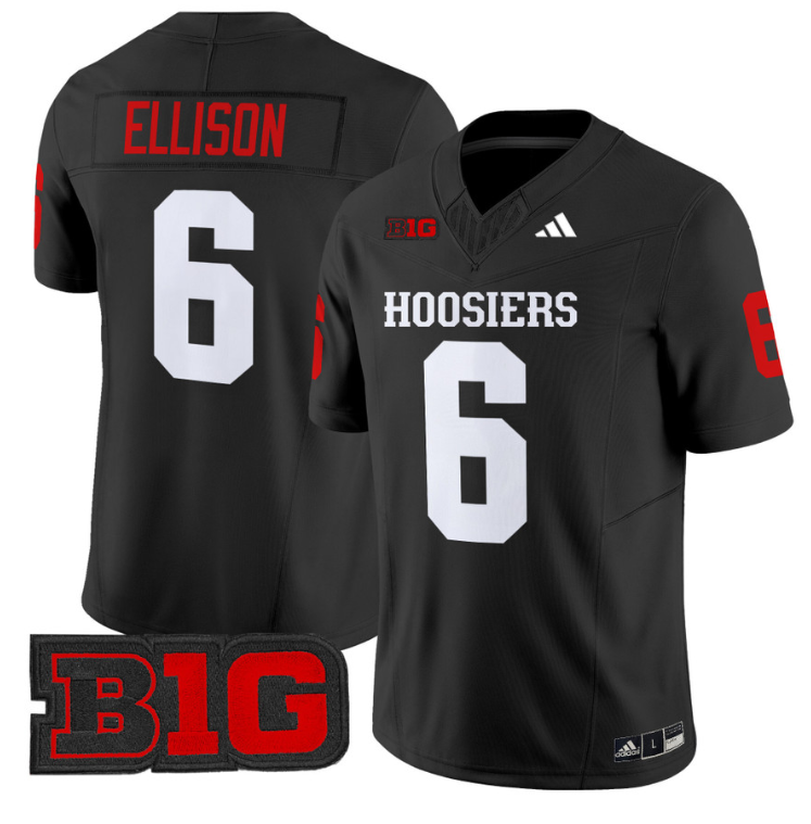 Justice Ellison Jersey #6 Indiana Hoosiers Vapor Limited Football Black
