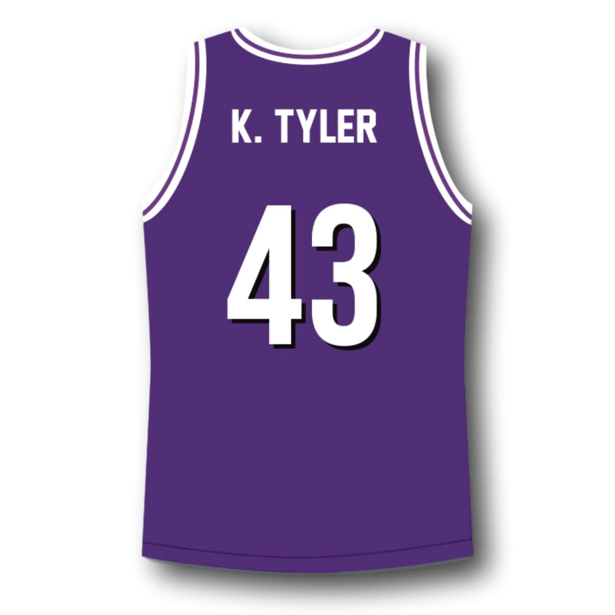 K. Tyler Jersey #43 Huskies The 6th Basketball Purple