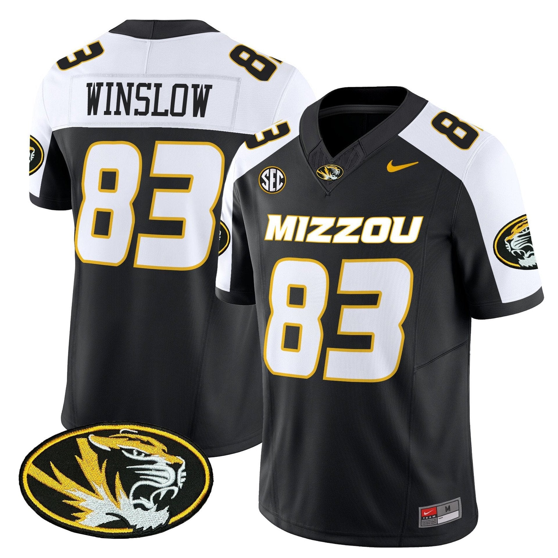 Kellen Winslow Jersey #83 Missouri Tigers 2025 Vapor Limited Stitched Black Alter