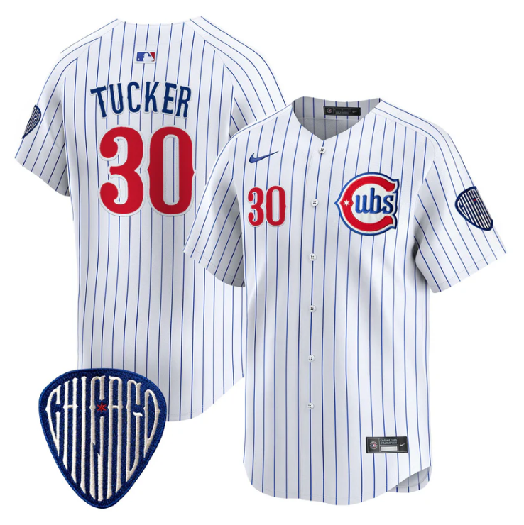 Kyle Tucker Jersey #30 Chicago Cubs Blue Alternate Vapor Premier Limited Stitched Pinstripe