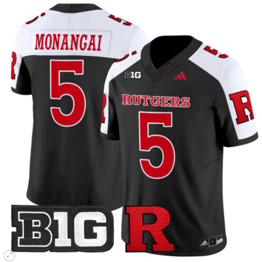 Kyle Monangai Jersey #5 Rutgers Scarlet Knights Vapor Limited Football Black Alternate